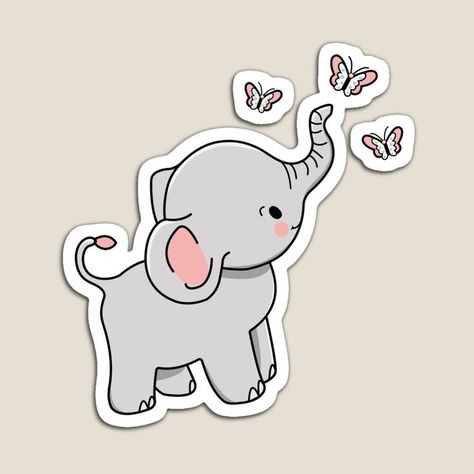 Cute design fitting for animal lover who loves elephant. It can also be given as a Birthday or Christmas gift to your best friend, relative, boyfriend or girlfriend who also loves elephant with butterfly. Design is also fitting in time for World Elephant Day – August 12. You can buy stickers, t-shirts, glasses, magnets, notebooks and many other items from the Redbubble Pisutachio store. #redbubble #flyingbutterfly #elephantandbutterfly Elephant With Butterfly, Elephant Printable, Neat Gift Ideas, World Elephant Day, Elephant Stickers, Buy Stickers, Birthday Cake Topper Printable, Lover Sticker, Elephant Lover