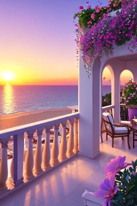 Fairytale Pictures, Balcony Overlooking Ocean, Black And Blue Wallpaper, Fall Landscape Photography, American Mansions, Fall Landscape, Good Morning Beautiful Images, Bella Vista, Flower Therapy