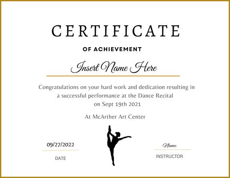 Excited to share this item from my #etsy shop: EDITABLE Dancer Certificate INSTANT DOWNLOAD, Dancing Award, Dancer Printable, Participation Award, Sports Certificate, Dance Recital Award Dance Competition Certificate Design, Participation Certificate, Sports Certificate, Illustrator Ideas, Signature Cocktail Menu, Participation Award, Dance Awards, Certificate Format, Birth Certificate Template