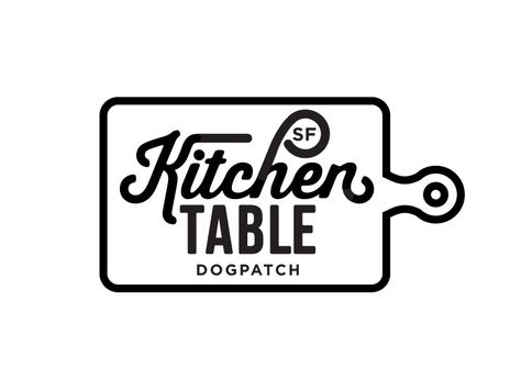 Kitchen Table Sf Logo A by Amy Hood for Hoodzpah Steak Appetizers, Sf Logo, Logo Typo, Restaurant Logos, Catering Logo, Cooking Logo, Kitchen Logo, Food Logo Design, Restaurant Logo