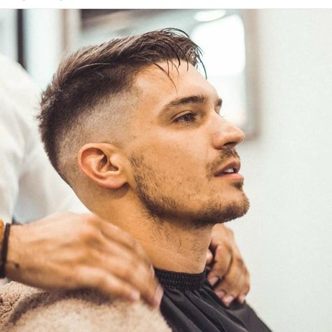 Mens Crew Haircut, Fade Cut Men, Mens Fade Hairstyles, Short Hair Men Fade, Bald Fade Haircut Men, Mens Fade Haircut, Mens Haircuts Thick Hair, Men Hair Styles, Crew Cut Haircut