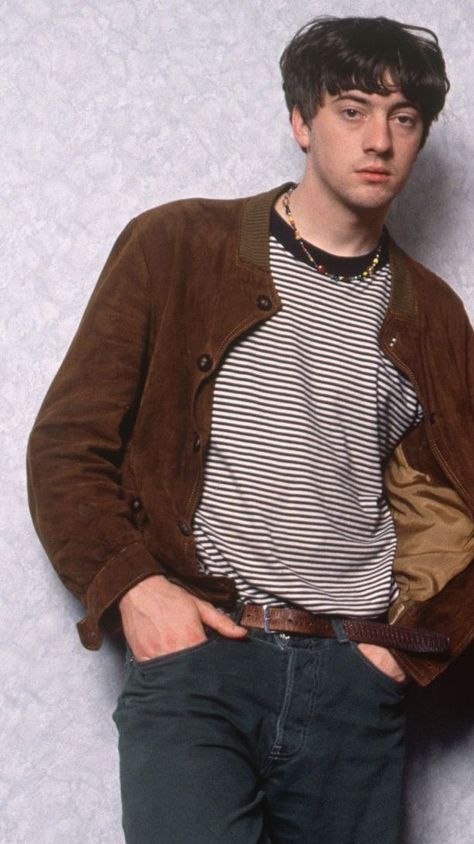 Britpop Fashion, Rockstar Outfits, Blur Band, Guitar Guy, Graham Coxon, Johnny Marr, Band Outfits, Damon Albarn, Liam Gallagher