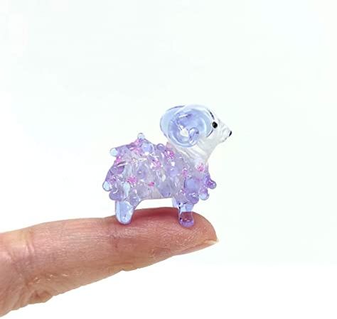 Amazon.com: Sansukjai Sheep Tiny Figurines Hand Blown Color Glass Art Animals Collectible Gift Home Decor, Purple: Home & Kitchen Polymer Crafts, Art Animals, Crystal Figurines, Miniature Animals, Balloon Dog, Ceramic Animals, Cute Clay, Glass Figurines, Clay Dolls