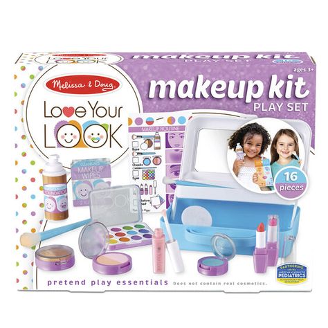 LOVE YOUR LOOK - Makeup Kit Play Set - Melissa And Doug Pretend Makeup, Makeup Routines, Makeup Kit For Kids, Play Makeup, Blush Powder, Melissa And Doug, Makeup Wipes, Melissa & Doug, Pretend Play Toys