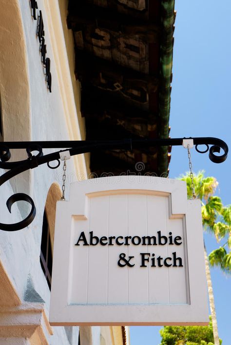 Abercrombie & Fitch Store and Sign royalty free stock photography Abercrombie And Fitch Store, Abrocrombie And Fitch, 2000s Things, Blue Abstract Art, Kids Rings, Summer 24, Fashion Business, Store Signs, Stock Photography Free