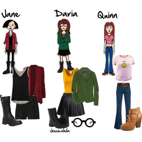 Daria Costume, Daria Cosplay, Daria Mtv, Closet Cosplay, V Neck T Shirts, Halloween Costumes Makeup, Fantasias Halloween, Gold Top, Diy Halloween Costumes