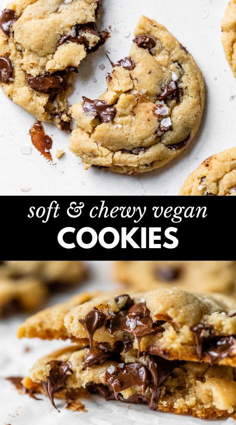 Chocolate Chip Cookies Crispy, The Loopy Whisk, Loopy Whisk, Vegan Chocolate Chip Cookie Recipe, Patisserie Vegan, Dairy Free Cookies, Vegan Cookie, Vegan Baking Recipes, Vegan Cookies Recipes