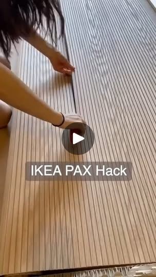 Diy Ikea Pax Closet, Pax Pantry Hack, Ikea Kleppstad Wardrobe Hack, Pax Door Hack, Ikea Built In Wardrobes, Pax Hack, Ikea Pax Hack, Primary Closet, Ikea Built In