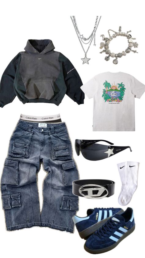 Mens Baggy Clothes, Masculine Y2k Outfits, Mens Y2k Outfits, Outfits For School Baggy, Masc Fall Outfits, Y2k Outfits Men, Baggy Outfit Ideas, Street Style Outfits Casual, Street Fashion Men Streetwear