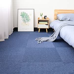 tonchean 20PCS Commercial Carpet Floor Tiles Blue 20 X 20 Inch Heavy Duty Carpet Squares with PVC Backing Carpet Floor Tiles Peel Stick Non Slip Moisture-Proof for Residential Commercial Flooring Peel And Stick Carpet, Home Playroom, Maine Decor, Floor Carpet Tiles, Commercial Carpet Tiles, Residential Flooring, Carpet Squares, Office Carpet, Buying Carpet