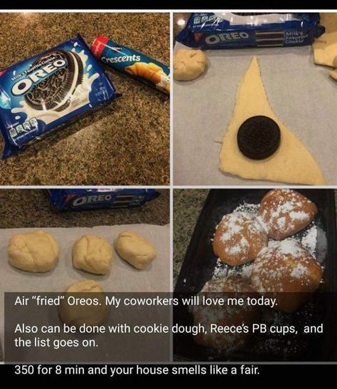 Fried Oreos, Brownie Cookies, Yummy Food Dessert, Food Cravings, Air Fryer Recipes, Sweet Recipes, Cooking And Baking, Air Fryer, Love Food