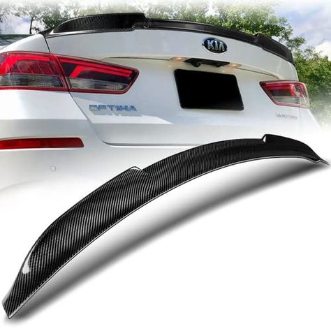 PRICES MAY VARY. Fitment - Fit for 2016 2017 2018 2019 2020 Kia Optima Design and Material - High Quality Real Carbon Fiber Recommend Professional Installation Brand new item and never installed before Guarantee - 30-day free return policy - if you have any question about products please feel free to contact us FITMENT:  Fit for 2016 - 2020 Kia Optima    DESCRIPTION:   Brand new never used or installed High-Quality Real Carbon Fiber material V-Style Trunk Spoiler Lip    PACKAGE INCLUDES:   1 Pie Kia Optima K5, Kia Optima, Installation Instructions, Custom Cars, Car Tires, Replacement Parts, Carbon Fiber, Trunk, Cars Trucks