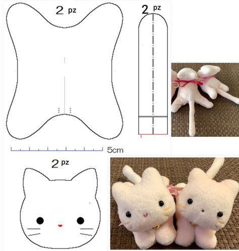 How To Make A Stuffed Animal Out Of A Sock, Simple Sewing Animals, Cat Plush Template, Cat Plush Sewing Pattern Free, Floppy Cat Plush Pattern, Simple Stuffed Animal Sewing Pattern Free, Felt Stuffed Animals Patterns, Kawaii Plush Sewing Patterns, Crafts For Stuffed Animals