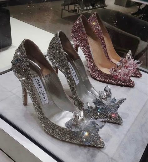 Jimmy Choo Jimmy Choo Cinderella, Jimmy Choo Cinderella Shoes, Cinderella Heels, Girly Heels, Boots With Heels, Glamourous Heels, Bling Sandals, Stilettos Shoes, Professional Ballet