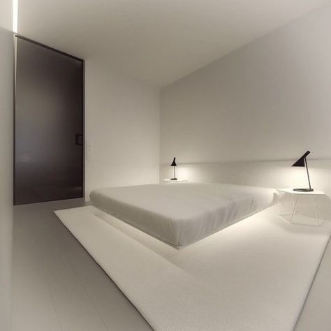 Minimal Interior Design Inspiration | 129 - UltraLinx Bedroom Lamps Design, Minimalist Dekor, Minimal Bedroom, Interior Design Minimalist, Minimal Interior Design, Minimalist Bedroom Design, Minimalist Apartment, Interior Minimalista, White Bed