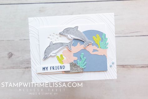 Stampin' Up! Friendly Fins Friend Card Friendly Fins Stampin Up Cards, Happy Whale, Under The Moon, Card Kits, Basic Grey, An Email, Cards For Friends, Paper Pumpkin, Card Kit