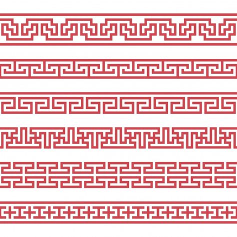 Korean Pattern Design, Korean Motifs, Korean Pattern, Vintage Border, Tea Logo, Kutch Work Designs, Chinese Pattern, Emb Designs, Chinese Embroidery