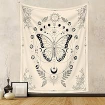 Astrology Tapestry, Beige Tapestry, Elements Astrology, Moth Tapestry, Indie Tapestry, Unique Tapestry, Butterfly Tapestry, Tarot Tapestry, Famous Artists Paintings