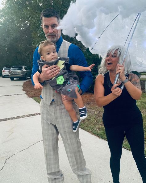 Weather man, a thunder cloud and a tornado! Terrible Tornado Cosplay, Homemade Tornado Costume, Diy Tornado Costume, Tornado Costume, Toddler Halloween Costume, Tornado Chasers, Halloween Costume Idea, Toddler Halloween Costumes, Toddler Halloween