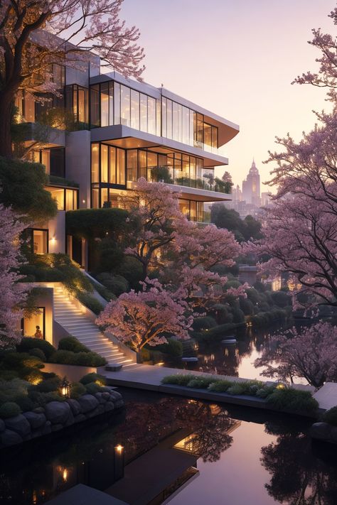 Japanese Mansion, Big Mansions, Home Decor Apartment, Dream Life House, Architecture Model House, Home Gardening, Kitchen Home Decor, Home Decoration Ideas, Home Decor Modern