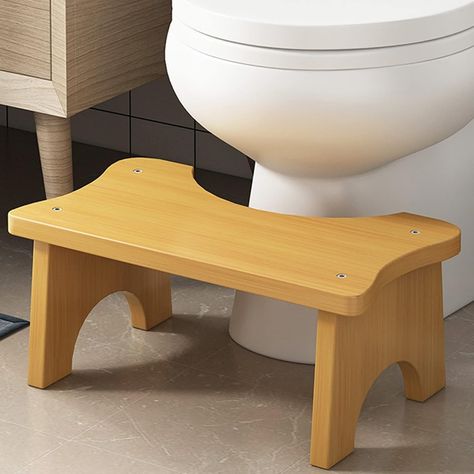 Amazon.com: Bamboo Toilet Stool for Adults, 7" Poop Stool, Bathroom Toilet Potty Stool Fits for Most Toilets, Easy Wash and Solid Wood Stool Bathroom Stool with Non-Slip Mat Toilet Assistance Steps : Health & Household Wood Stool Bathroom, Potty Stool, Stool Bathroom, Toilet Stool, Bathroom Stool, Wood Stool, Bathroom Toilet, Bathroom Toilets, Toilets