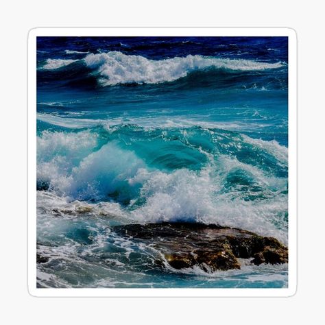 Ocean Waves Stickers | ocean blue aesthetic stickers #OceanSticker #tumblr #sea #teal #blue #aesthetic #oceanaesthetic #waveaesthetic #ocean #waves #wave #circle #freetoedit stickers #oceansticker Nature Stickers Printable, Teal Blue Aesthetic, Flower Stickers Aesthetic, Aesthetic Sticker Design, Sticker On Laptop, Ocean Blue Aesthetic, Ocean Waves Photography, The Big Wave, Sticker Design Inspiration