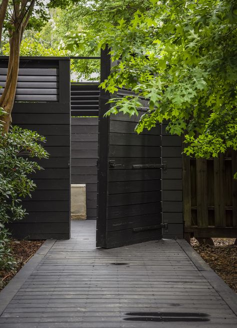 Tall Privacy Fence, House Manifestation, Father Nature, Perimeter Fence, Water Feature Lighting, Painted Fence, Wooden Pathway, Outdoor Technology, Black Fence