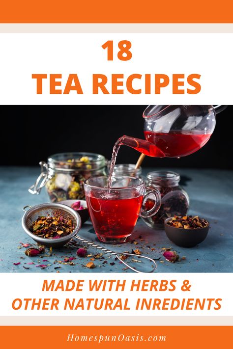 Did you know January is National Hot Tea Month? Celebrate with these 18 tasty tea recipes and fun suggestions to enjoy a hot cup. #hottea #drinktea #tealover Hot Fruit Tea Recipes, Fruit Tea Recipes, Hot Teas, Hot Tea Recipes, Teas Recipes, Herbal Tea Benefits, Tea Ingredients, Tea History, Tea Varieties