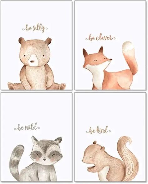 Fox Woodland Nursery, Woodland Fox Nursery, Watercolor Quotes, Woodland Creatures Nursery, Woodland Nursery Wall, Toddler Wall Art, Watercolor Quote, Nursery Artwork, Baby Poster