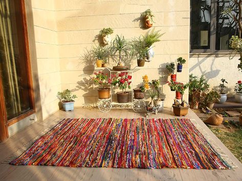 Hippie Rug, Hand Braided Rug, India Rug, Colorful Area Rug, Laundry Room Rugs, Boho Garden, Rag Rugs, 5x7 Area Rug, Boho Area Rug