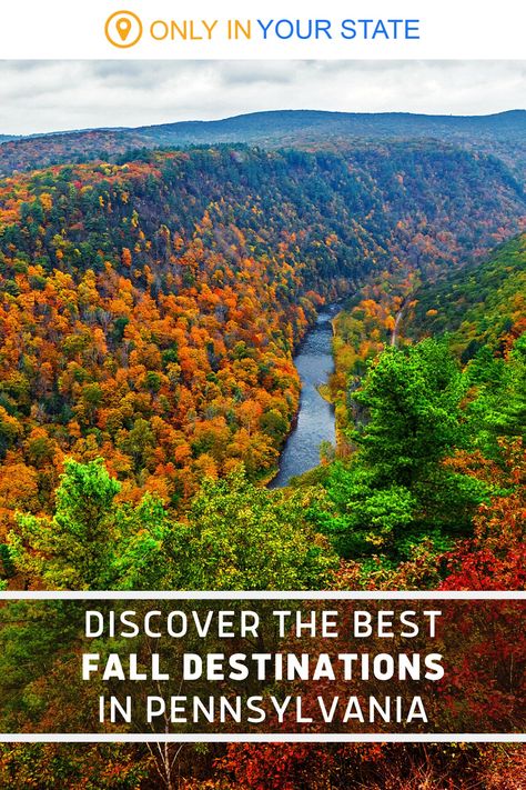 Pennsylvania Fall, Ricketts Glen, Fall Destinations, Ohiopyle State Park, Presque Isle State Park, Gettysburg National Military Park, Pennsylvania Travel, Scenic Train Rides, Vacation Locations