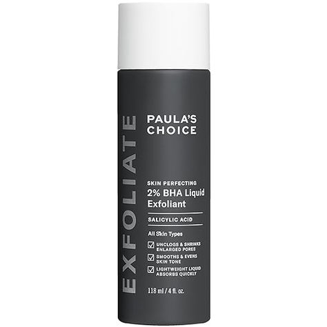 Exfoliant for Blackheads, Enlarged Pores, Wrinkles & Fine Lines. Noticeably unclogs & clears pore congestion, combats blemishes, improves clarity, and smooths rough, bumpy texture. Facial Exfoliant, Liquid Exfoliant, For Blackheads, Paula's Choice, Clear Pores, Paulas Choice, Facial Exfoliator, روتين العناية بالبشرة, Enlarged Pores