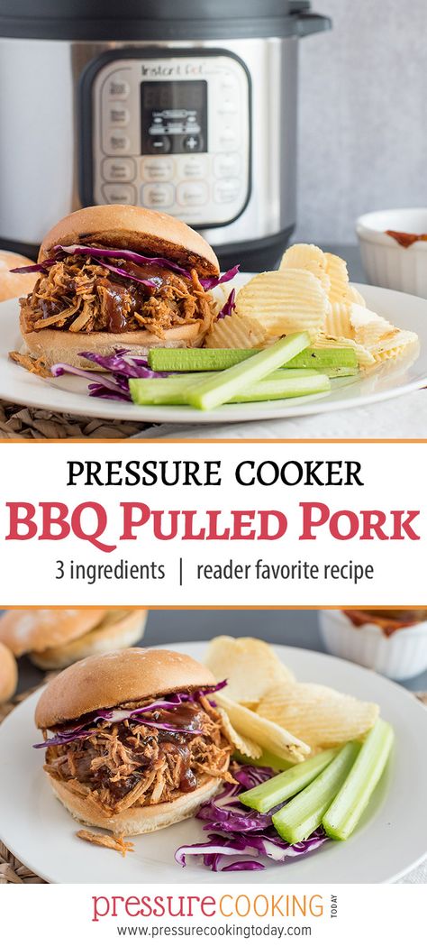 Pulled Pork Pressure Cooker Recipe, Instant Pot Bbq Pulled Pork, Bbq Pork Roast, Pressure Cooker Pulled Pork, Pressure Cooker Pork, Slow Cooked Pulled Pork, Pressure Cooking Today, Pork Recipes Easy, Slow Cooker Pulled Pork