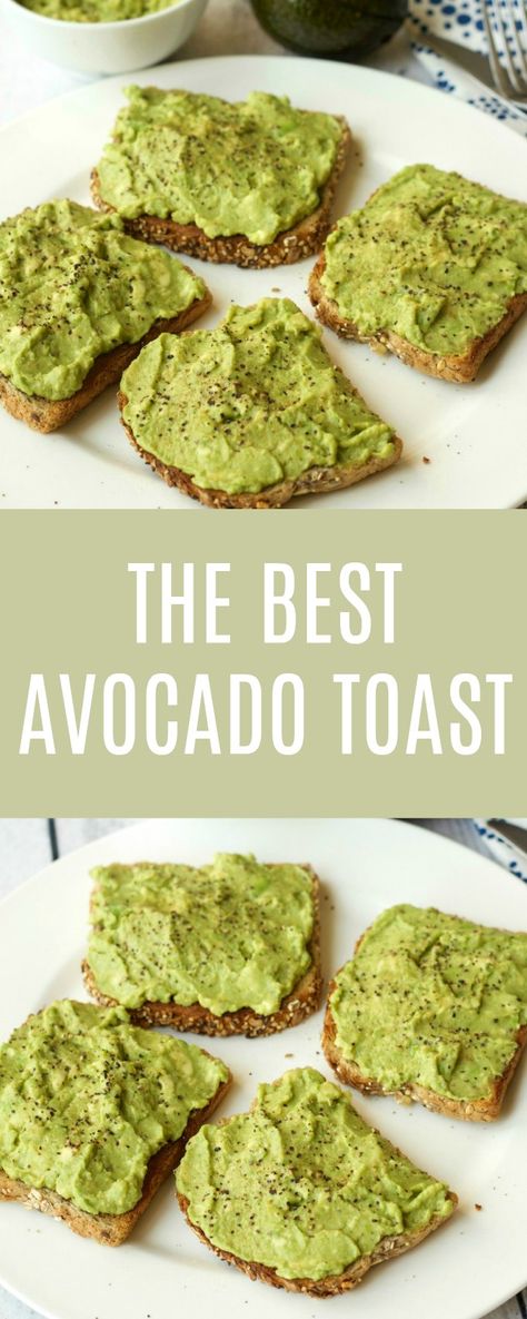 The Best Avocado Toast, Best Avocado Toast, Healthy Desayunos, Simple Avocado Toast, Avocado Recipes Healthy, Avocado Dessert, Breakfast Vegan, Avocado Toast Recipe, Vegan Snack