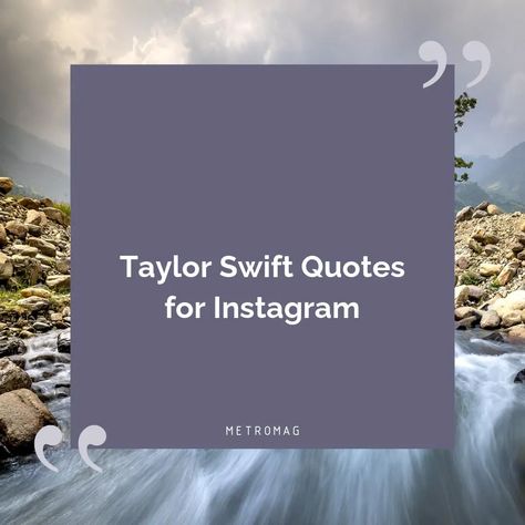 Find the perfect Taylor Swift lyric to use as a caption on your Instagram post. Read our guide for the best Taylor Swift lyrics to use as an Instagram caption. | # #SongLyricsCaptions Taylor Swift One Liners, Taylor Swift Selfie Captions, Taylor Swift Summer Lyrics, Taylor Swift Lyrics For Instagram, Taylor Swift Motivational Lyrics, Best Taylor Swift Lyrics Quotes, Taylor Swift Lyrics Captions, Iconic Taylor Swift Lyrics, Taylor Swift Bio Ideas