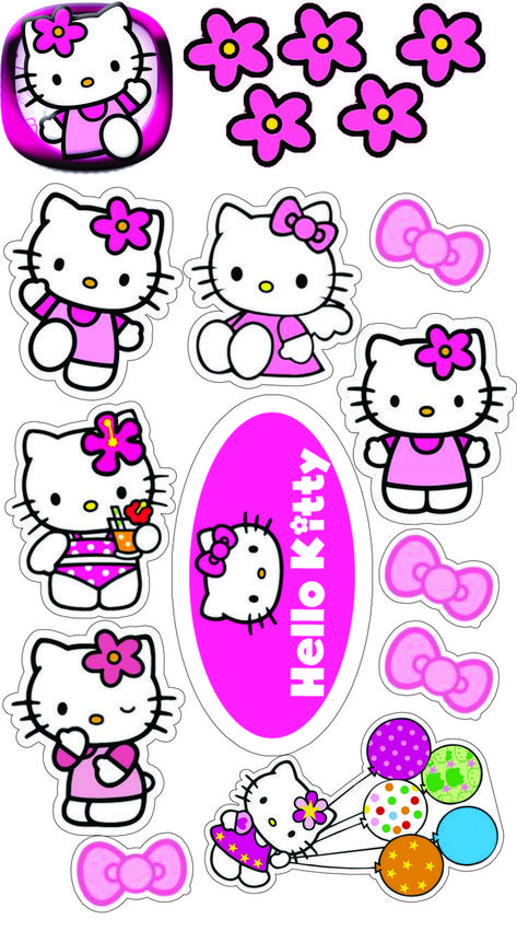 Hello Kitty Stickers Free Printable, Hello Kitty Stickers Printable, Hello Kitty Clipart Free Printable, Baby Unicorn Party, Hello Kitty Baby Shower, Hello Kitty Clipart, Hello Kitty Stickers, Hello Kitty Imagenes, Hello Kitty Printables