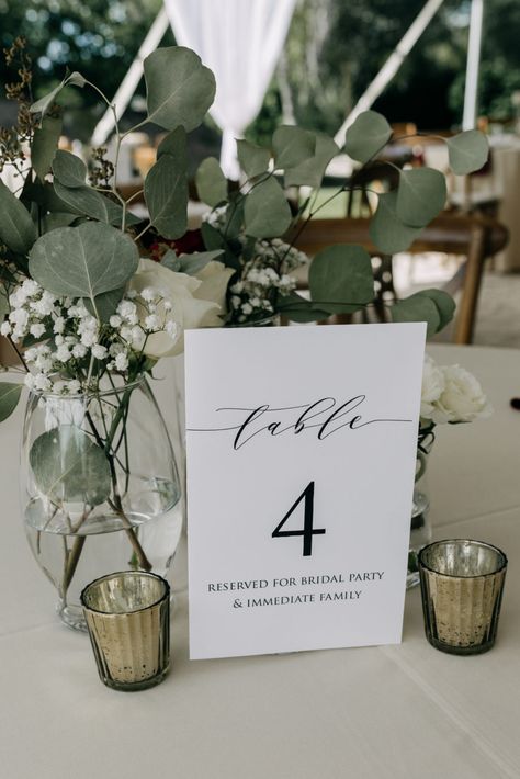 Garden Inspired Wedding Reception Decor, White and Black Cardstock Table Number Signage, Eucalyptus and Babys Breath Single Stem Floral Centerpieces Minimalist Greenery Centerpiece, Round Eucalyptus Centerpiece, Eucalyptus Baby Breath Centerpiece, Babysbreath Eucalyptus Centerpiece, Single Stem Centerpiece Wedding, Eucalyptus And Baby Breath Centerpiece, Simple Eucalyptus Centerpiece, Single Stem Centerpiece, Wedding Eucalyptus Decor