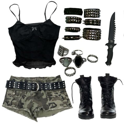 Grunge Apocalypse Outfit, Twd Shifting Outfit, Outfits For Shifting, Apocalypse Outfit Aesthetic, Walking Dead Outfits, The Walking Dead Outfits, Twd Style, 2000s Grunge Outfits, Apocalypse Aesthetic Clothes