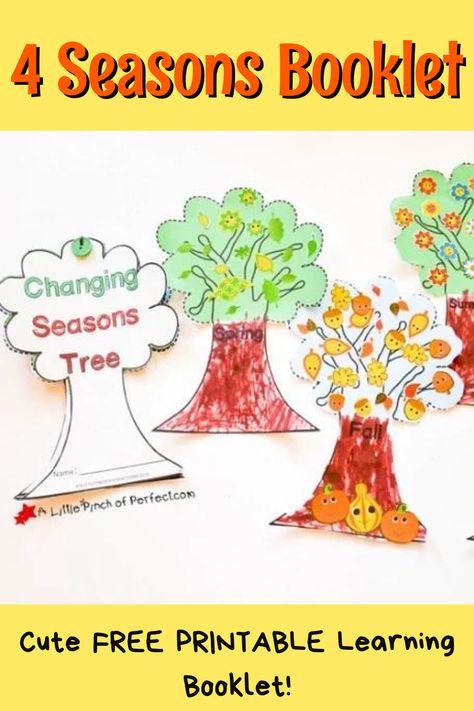 Preschool Seasons Activities, Four Seasons Tree Craft, Seasons Tree Craft, Preschool Seasons, Seasons Kindergarten, Four Seasons Tree, Maths Eyfs, Seasons Preschool, Seasons Lessons