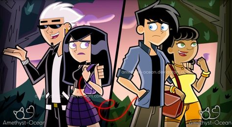 Red String of Fate Danny Phantom Danny Phantom Sam, Phantom Planet, String Of Fate, Phineas E Ferb, Phantom Comics, Red String Of Fate, Timmy Turner, Nickelodeon Cartoons, Ghost Boy