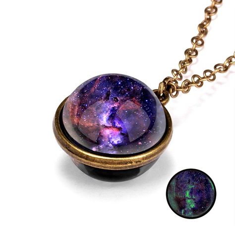 PRICES MAY VARY. Title: Luminous Pendant Double Sided Glass Planet Glow In The Dark Pendant Necklace. Product Type: Departments > Boys > Jewelry > Necklaces Star Maker, World Necklace, Glowing Necklace, Planet Necklace, Necklace Product, Boys Jewelry, Tiny World, Shop For Women, Popular Jewelry