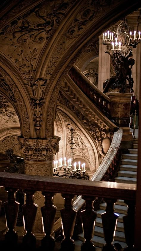 Dark Academia Mansion, Dark Academia Building, Dark Academia Food, Aesthetic Staircase, Dark Academia Castle, Classical Wallpaper, Dark Academia Wallpaper, Aesthetic Paris, Dark Castle