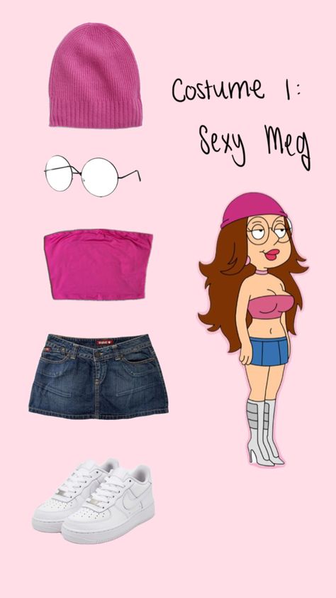 Meg griffin Hurceles And Meg Costume, Meg Griffin Costume, Griffin Costume, Meg Family Guy, Meg Costume, Meg Griffin, Mens Halloween Costumes, Halloween Outfits, Halloween Costume