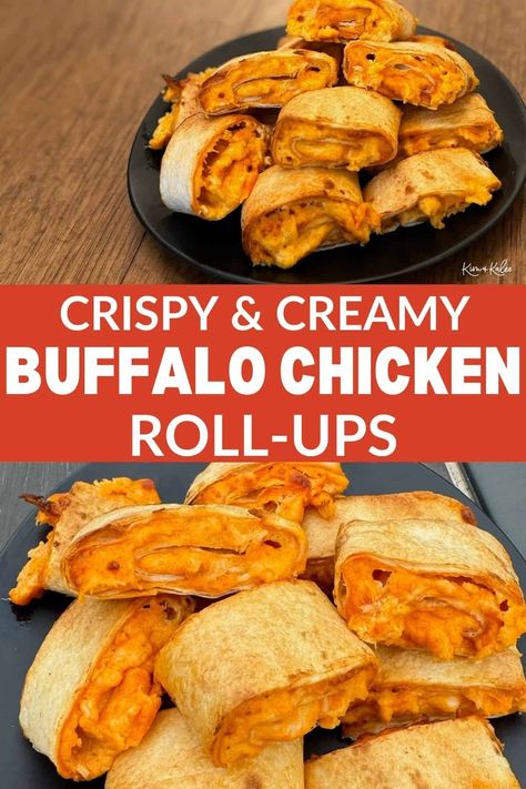 Looking for the perfect appetizer? You'll love these easy Air Fryer Buffalo Chicken Roll Ups! These pinwheels are a must for parties! Buffalo Chicken Cheese Roll Up, Buffalo Chicken Roll Ups Tortilla, Buffalo Chicken Pinwheels Air Fryer, Air Fryer Tortilla Roll Ups, Buffalo Chicken Pinwheels Easy, Air Fryer Roll Ups, Buffalo Chicken Wraps Air Fryer, Chicken Roll Up, Air Fryer Pinwheels