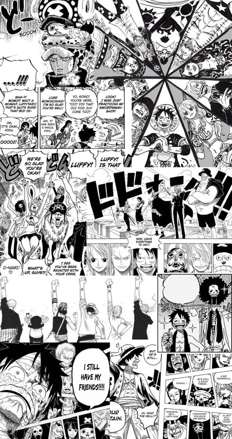 One Piece Comics Wallpaper, One Piece Manga Background, One Piece Comic Wallpaper, Manga Collage Wallpaper, Luffy Manga, Anime Collage, One Piece Wallpaper, Anime Wallpaper 1920x1080, One Piece Tattoos