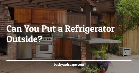 For households with big families, having a second refrigerator is a dream come true—especially if you like to entertain outside. Nothing beats having an icebox stocked with food and beverages right on the patio or next to the barbecue. Is it, however, safe to take the fridge outside? In general, typical indoor refrigerators aren’t built […] The post Can You Put a Refrigerator Outside? appeared first on Backyardscape. Patio Fridge Ideas, Outdoor Refrigerator Ideas, Outdoor Fridge Ideas, Garage Refrigerator, Full Refrigerator, Big Fridge, Refrigerator Ideas, Vintage Fridge, Outdoor Fridge