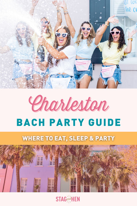 Charleston Bachelorette Party City Guide: Itinerary & Activity Ideas Charleston Bachelorette Party, Charleston Bachelorette, Bachelorette Party Destinations, Bachelorette Destinations, Drink Party, Fun Party Themes, Beach Bachelorette, Best Party, Perfect Itinerary