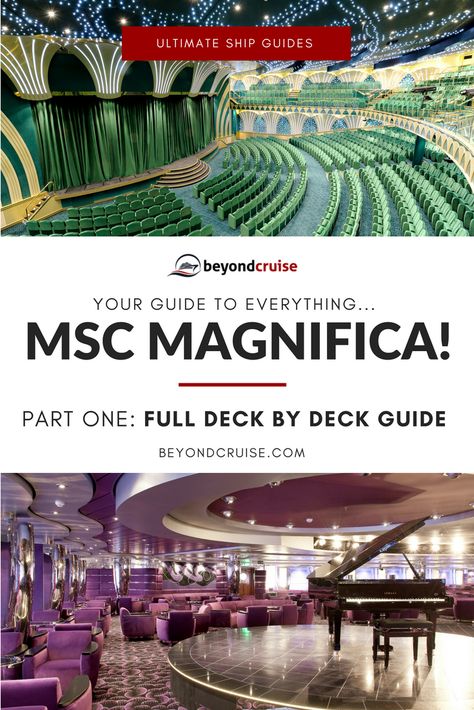 Welcome to Part 5 of our Everything MSC Magnifica cruise guide series. In this part, we’ll cover the ship in a full deck-by-deck guide. Msc Cruises Magnifica Tips, Msc Seascape, Msc Magnifica, Birthday Cruise, World Cruise, Msc Cruises, Cruise Outfits, Cruise Wear, Cruise Tips