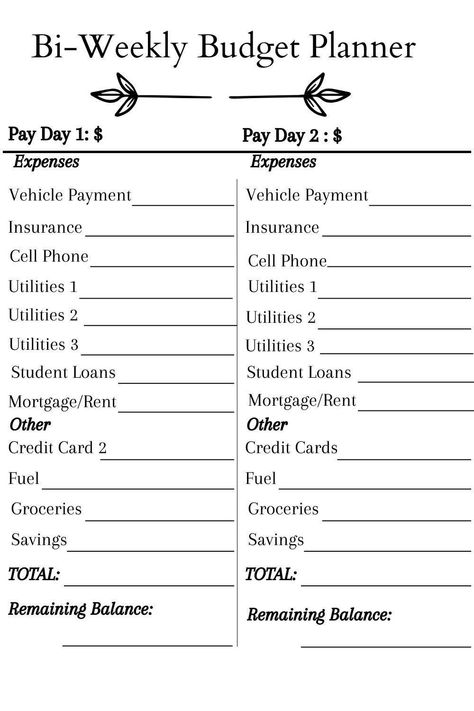 #Bi_Weekly_Budget_Printable_Free #Bi_Weekly_Budget_Planner #Bi_Weekly_Budget #Monthly_Budget_Tracker Bi Weekly Budget Printable Free, Bi Weekly Budget Planner, Bi Weekly Budget, Work Planner Printable, Printable Habit Tracker, Saving Money Chart, Budget Sheet, Weekly Budget Planner, Money Chart