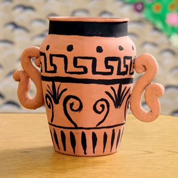 Dollar Tree Grecian Urn project Grecian Urn, Greek Crafts, Student Crafts, Color Explosion, Paper Vase, Colorful Paintings Acrylic, Wooden Vase, Paint Paint, Classroom Crafts